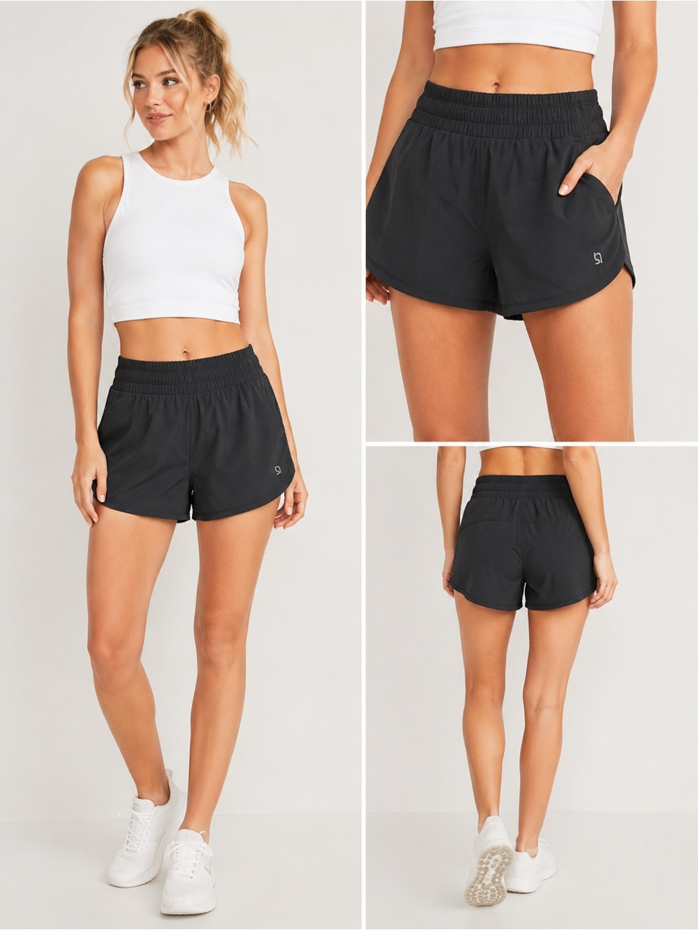 Women’s Black Activeware  Running Shorts GapFit Medium